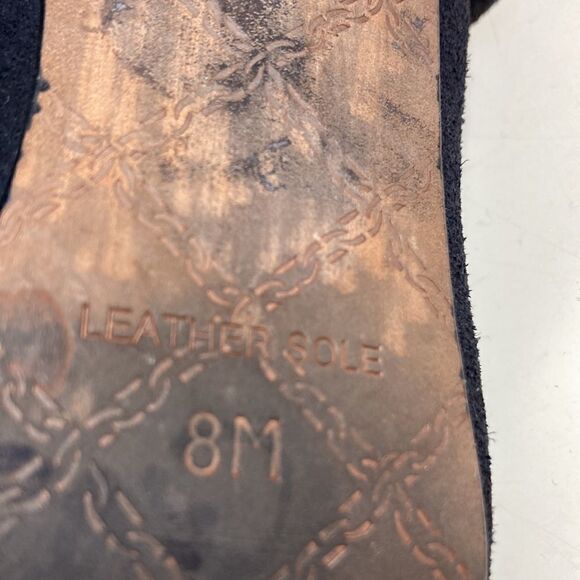 L. A. M. B. Gwen Stefani Womens Size 8 Black Leather Spike 4" Heels 1" Platform - Picture 15 of 16